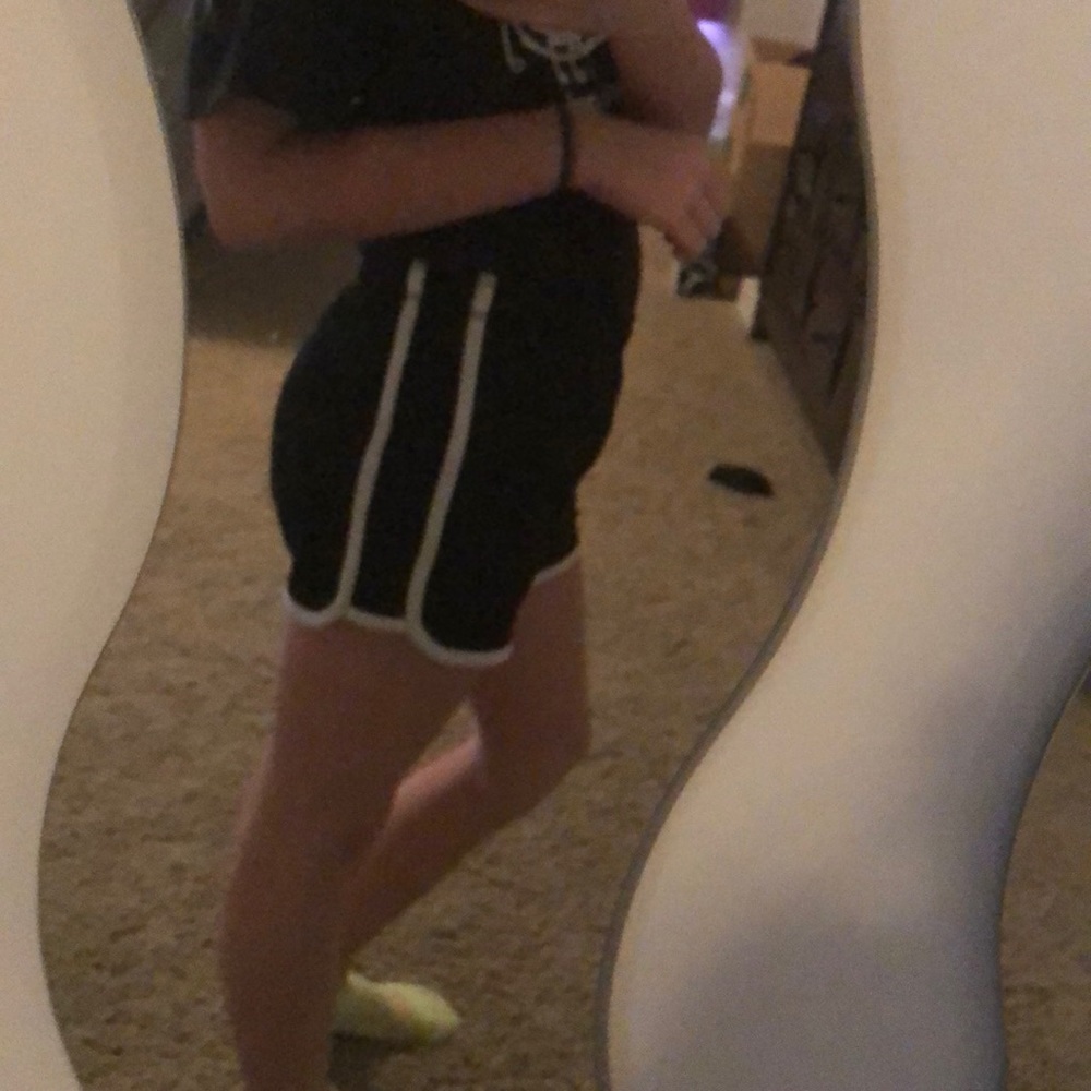 Black and white shorts